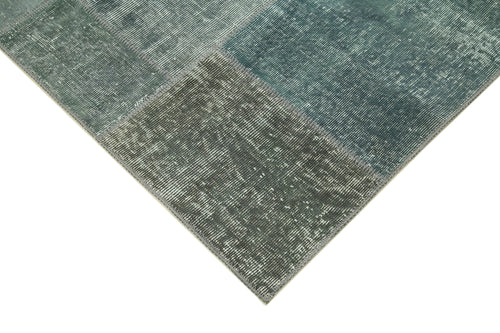 Kırk Yama Gri Patchwork Pamuk Yün El Dokuma Halısı 170x240 Agacan