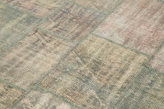 Kırk Yama Gri Patchwork Pamuk Yün El Dokuma Halısı 176x243 Agacan