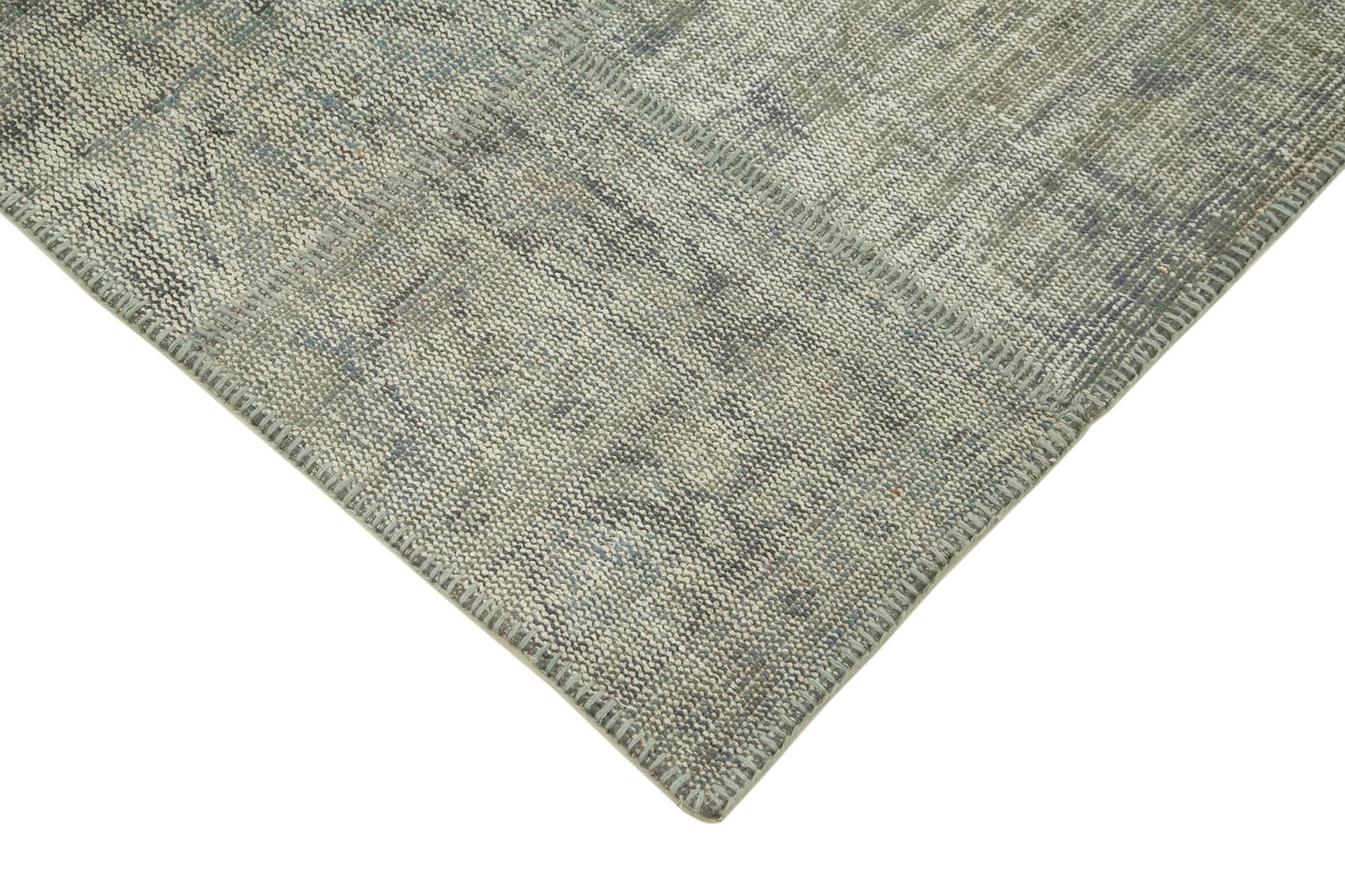 Kırk Yama Gri Patchwork Pamuk Yün El Dokuma Halısı 173x242 Agacan