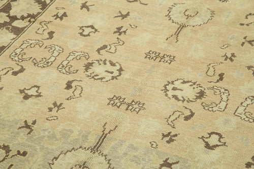 Taspinar Bej Klasik Yün El Dokuma Halısı 140x328 Agacan