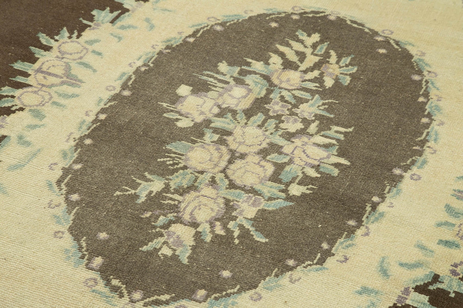 Taspinar Bej Klasik Yün El Dokuma Halısı 148x270 Agacan