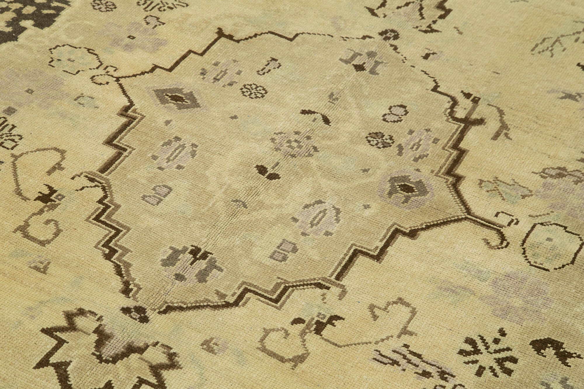 Taspinar Bej Klasik Yün El Dokuma Halısı 149x266 Agacan