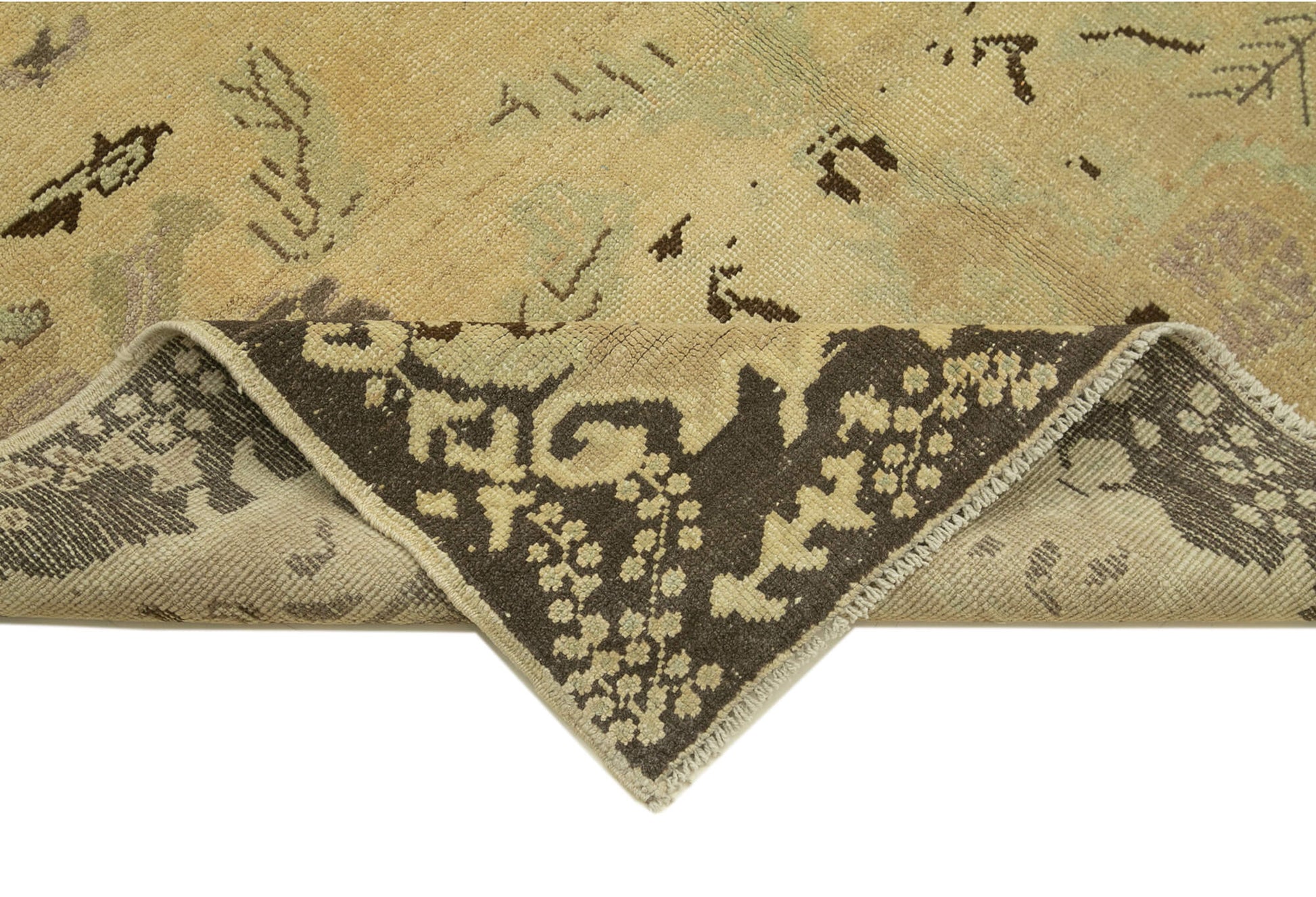 Taspinar Bej Klasik Yün El Dokuma Halısı 149x266 Agacan