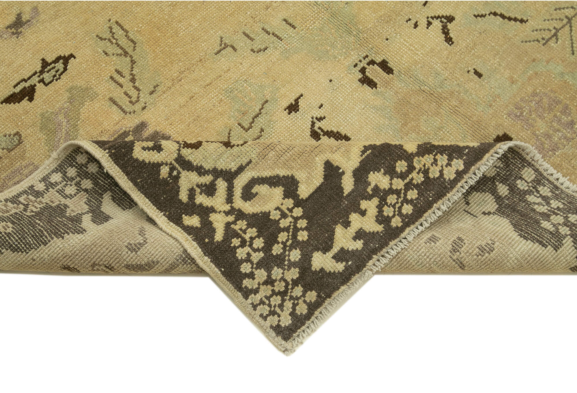 Taspinar Bej Klasik Yün El Dokuma Halısı 149x266 Agacan