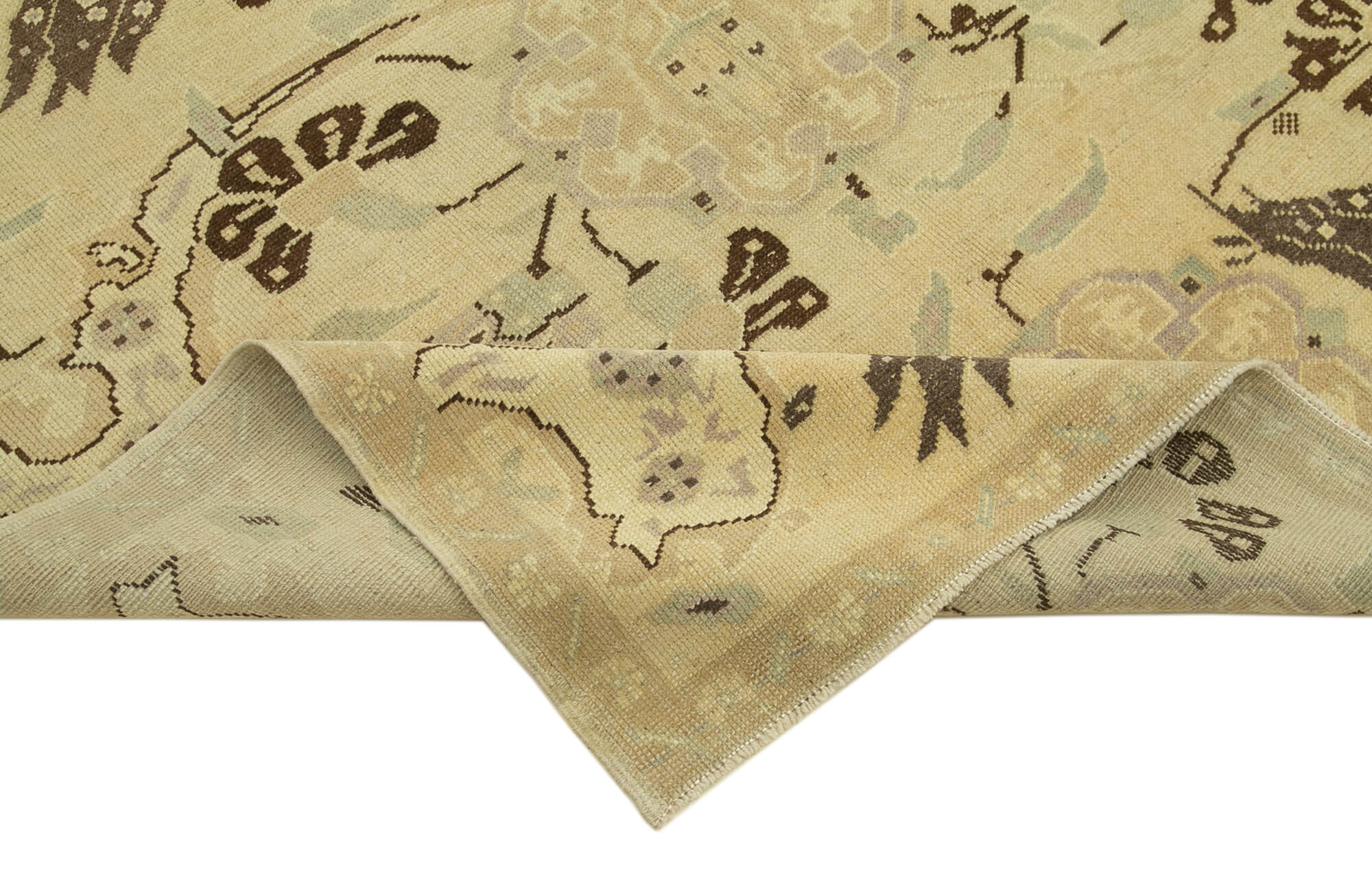 Taspinar Bej Klasik Yün El Dokuma Halısı 156x281 Agacan