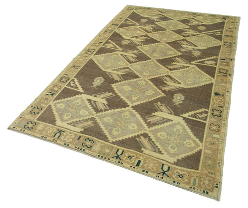 Taspinar Bej Klasik Yün El Dokuma Halısı 149x255 Agacan