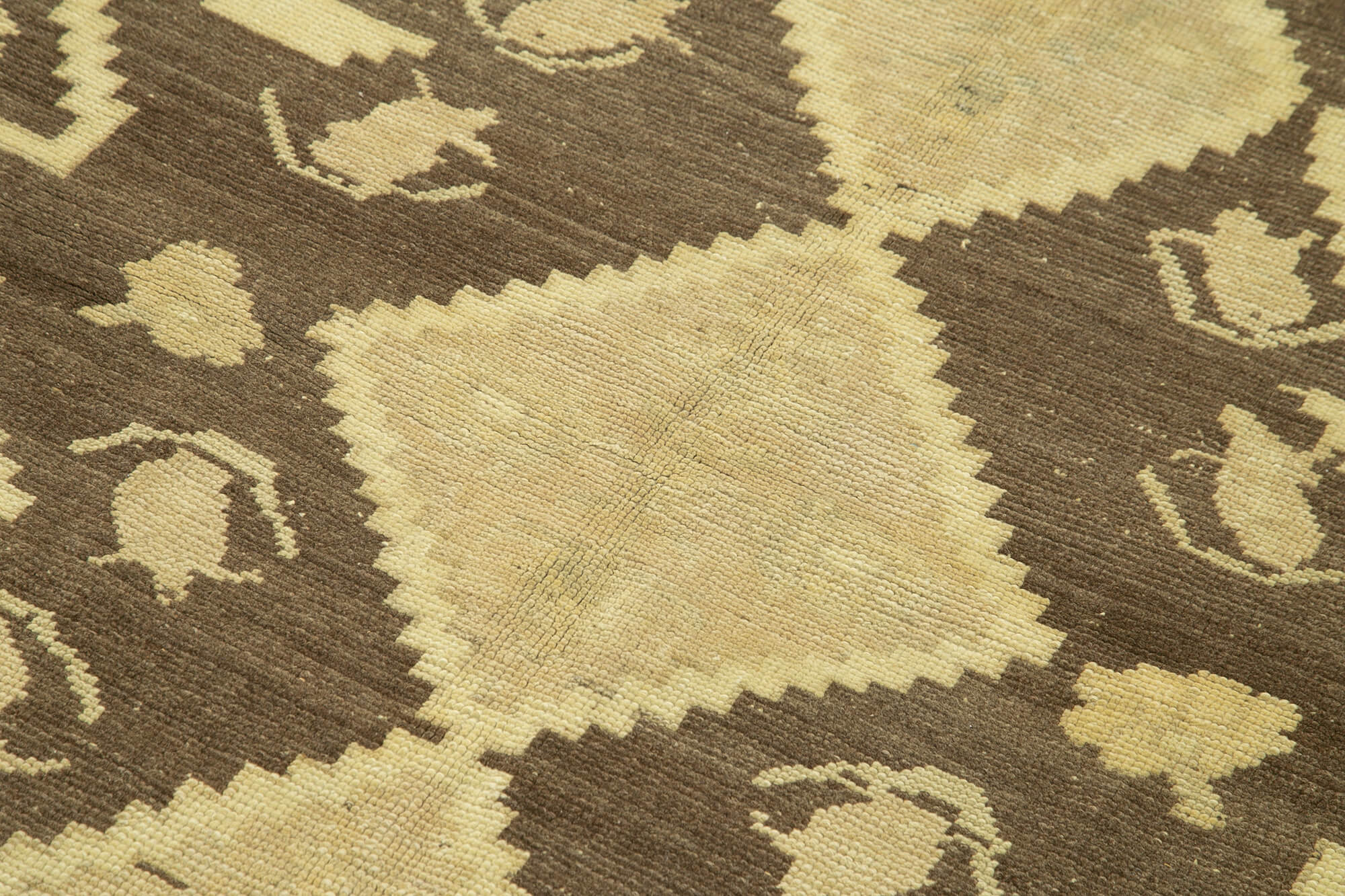 Taspinar Bej Klasik Yün El Dokuma Halısı 125x225 Agacan