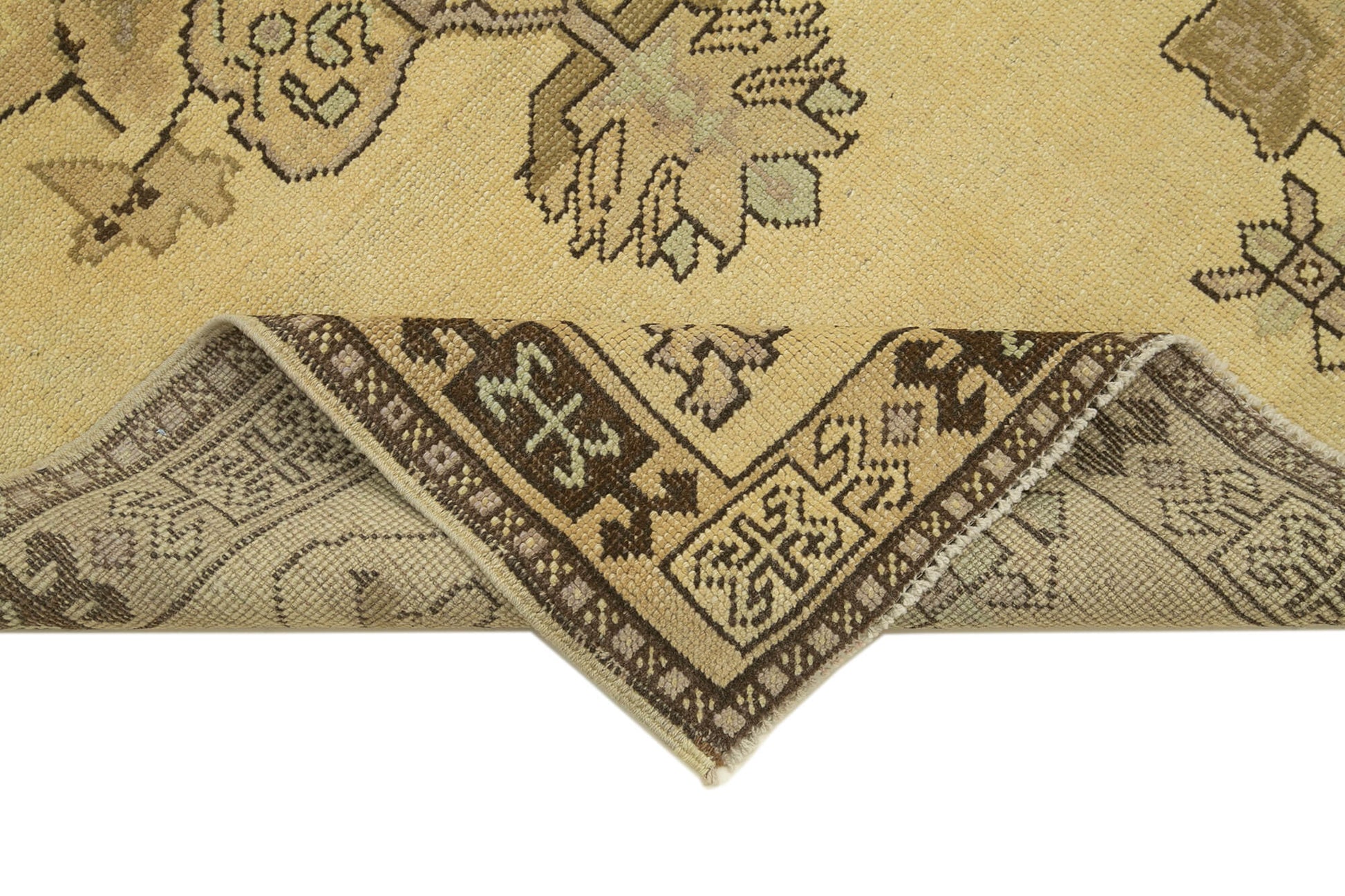 Taspinar Bej Klasik Yün El Dokuma Halısı 112x207 Agacan