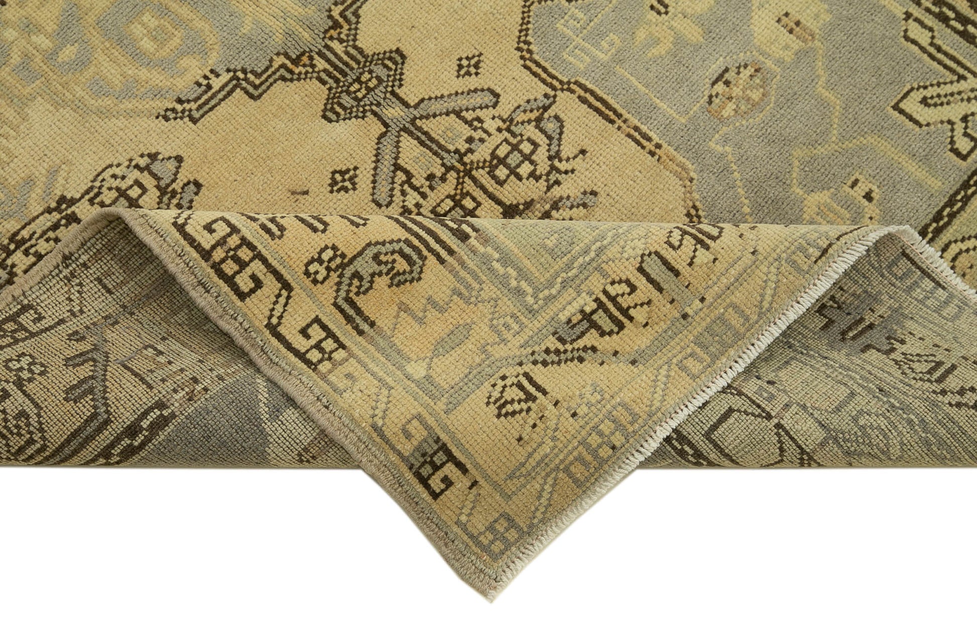 Taspinar Bej Klasik Yün El Dokuma Halısı 105x210 Agacan