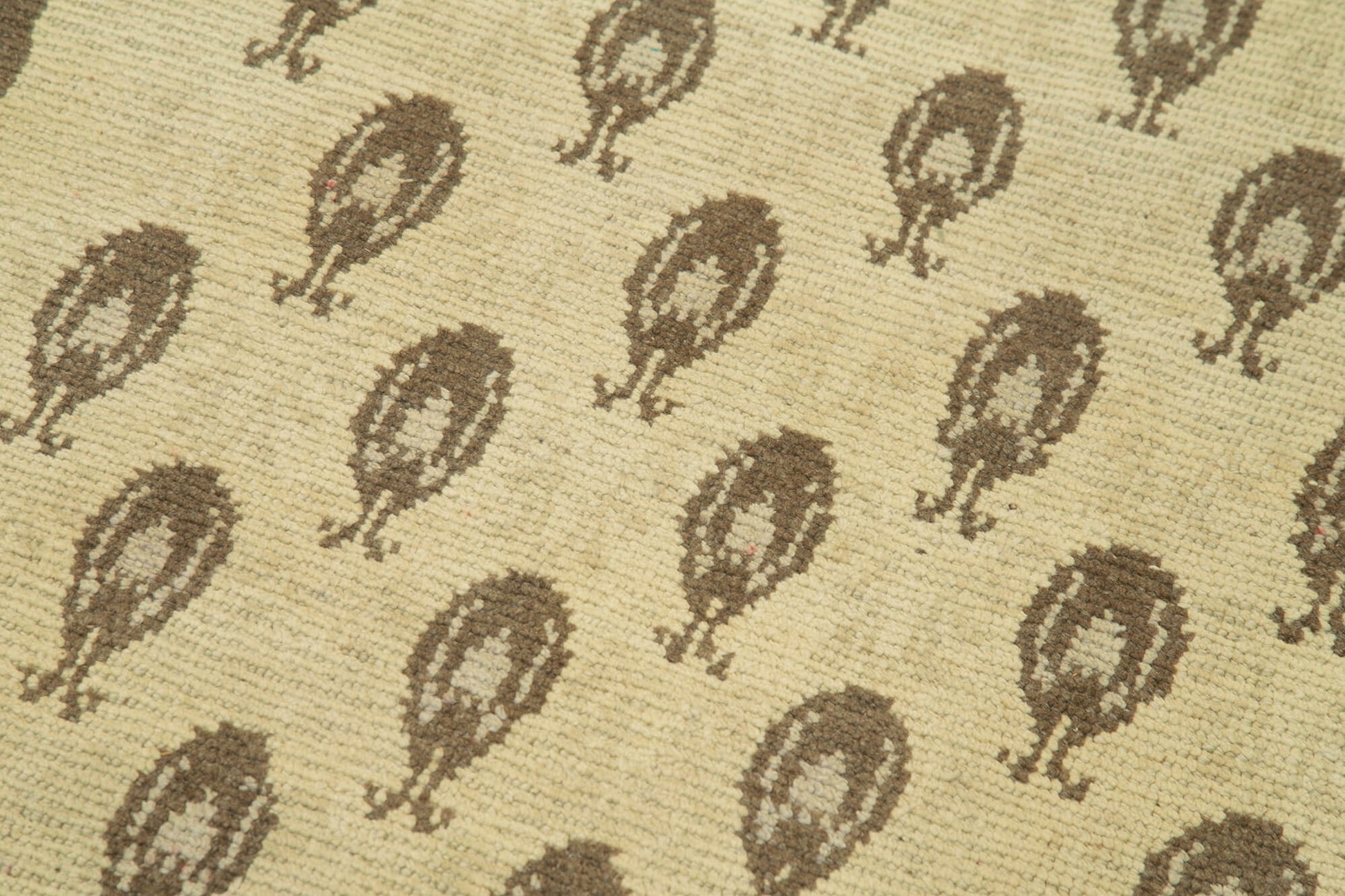 Taspinar Bej Klasik Yün El Dokuma Halısı 88x215 Agacan