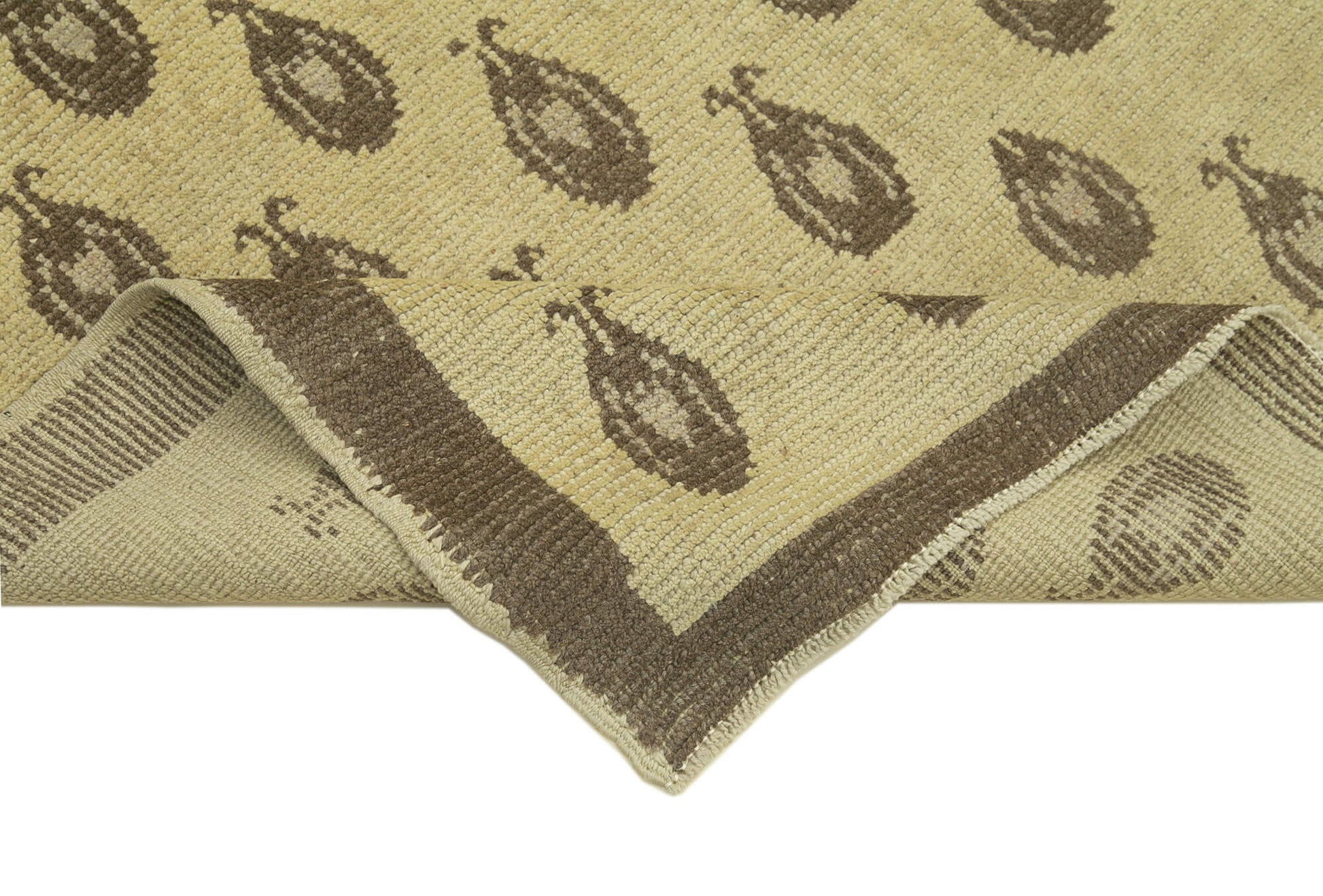 Taspinar Bej Klasik Yün El Dokuma Halısı 88x215 Agacan