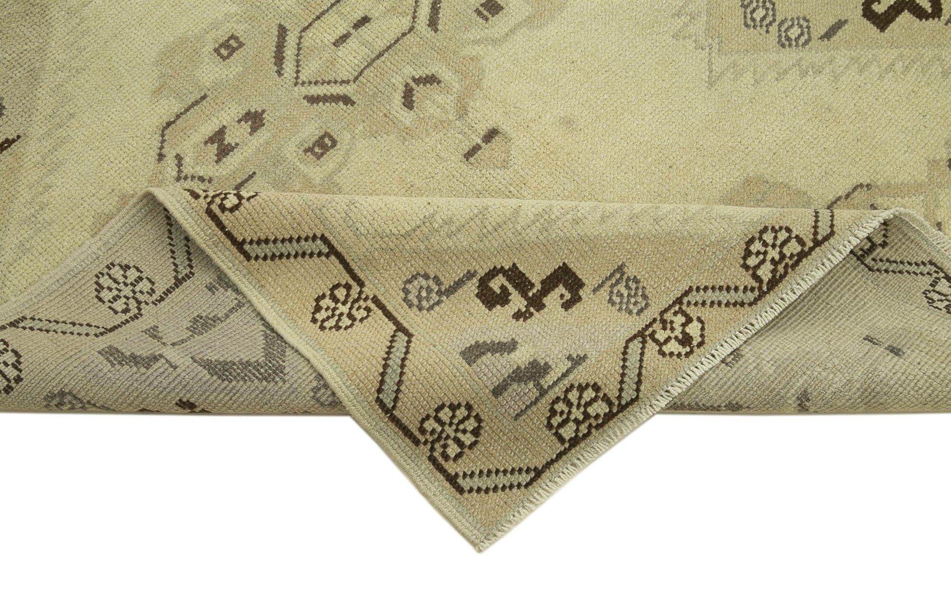 Taspinar Bej Klasik Yün El Dokuma Halısı 109x200 Agacan