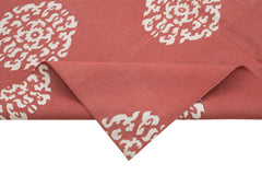 Geometric Duri Kırmızı Geometrik Pamuk Yün El Dokuma Halısı 181x266 Agacan