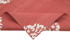 Geometric Duri Kırmızı Geometrik Pamuk Yün El Dokuma Halısı 186x272 Agacan