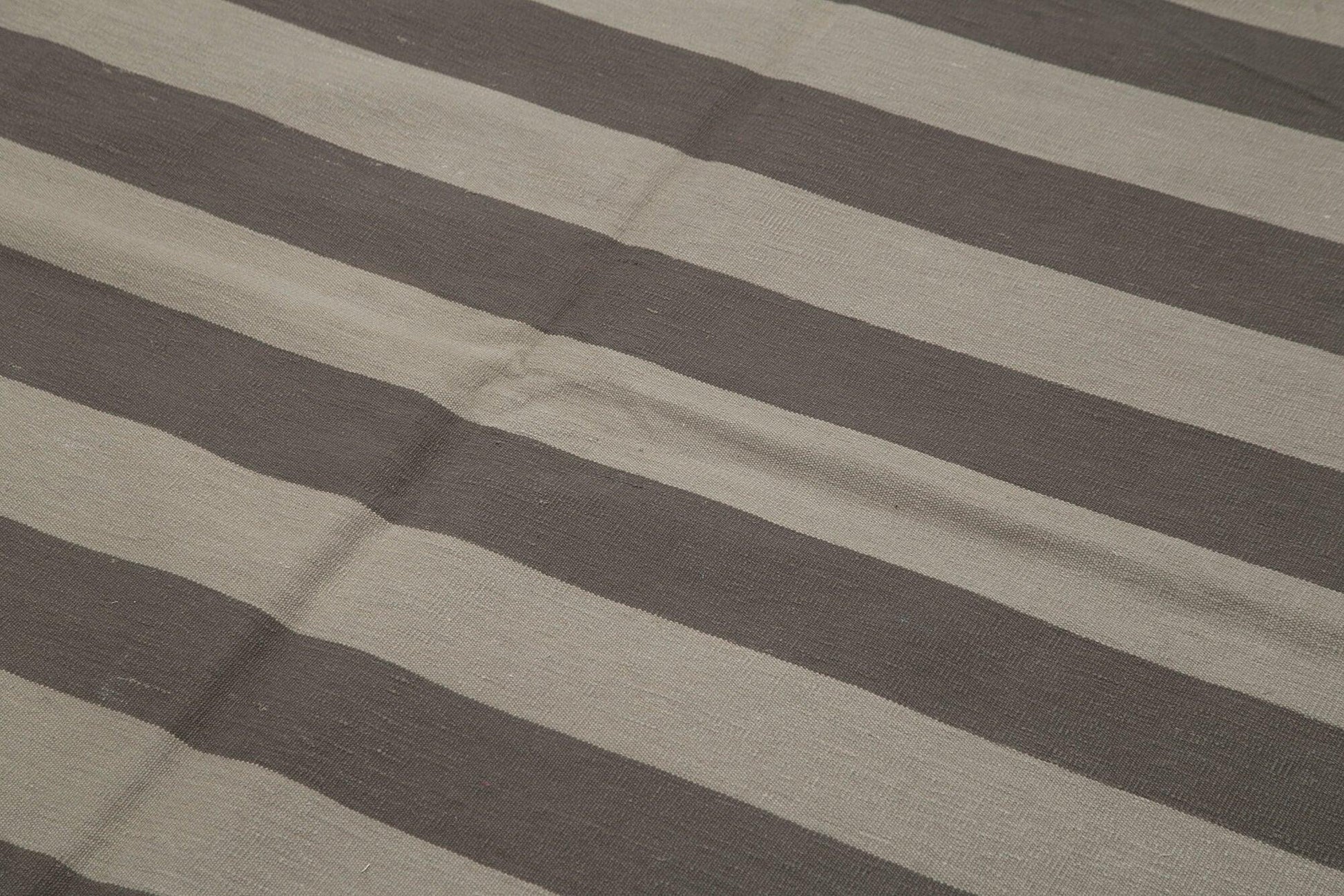 Geometric Duri Kahverengi Geometrik Pamuk Yün El Dokuma Halısı 182x277 Agacan
