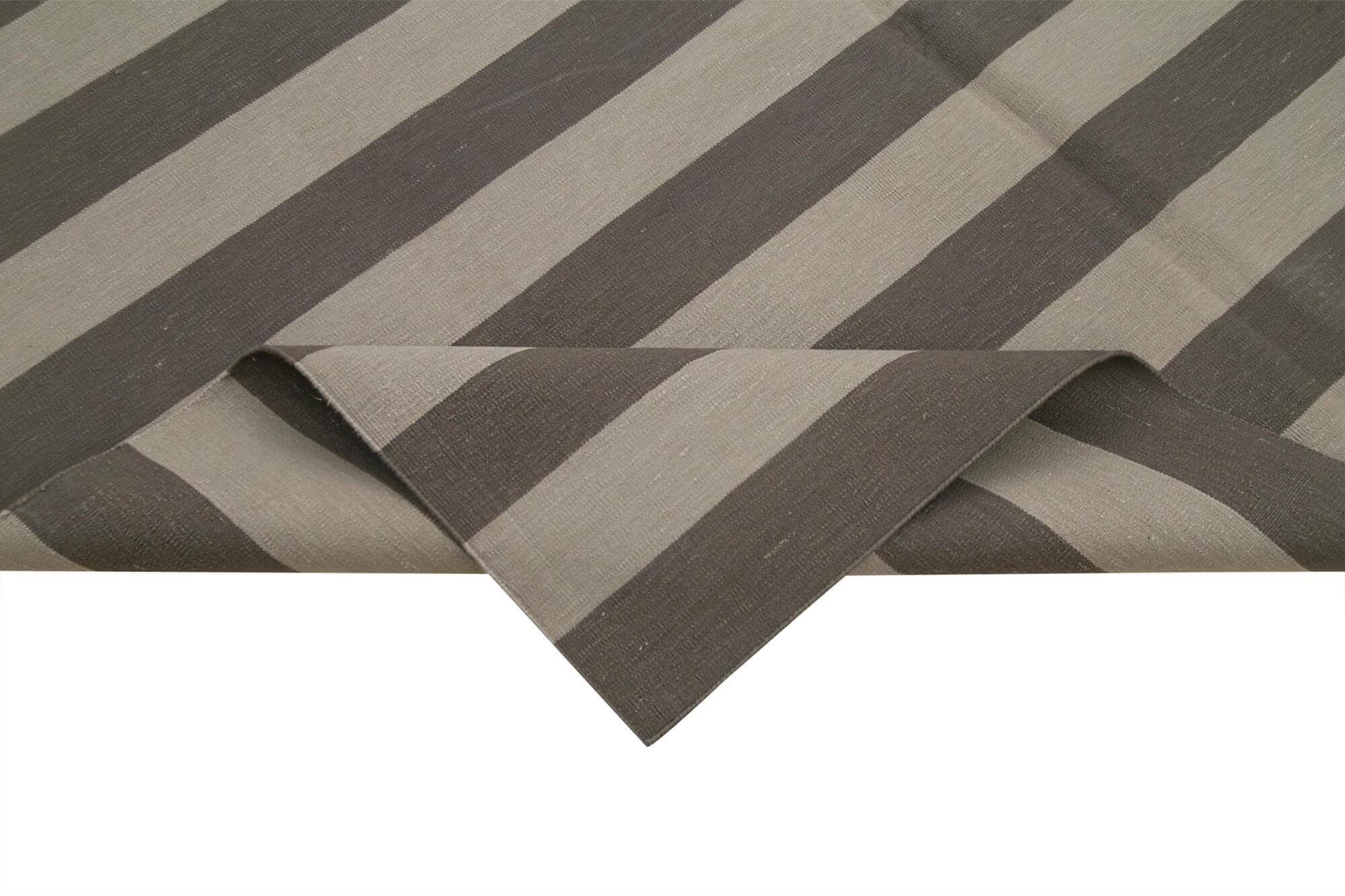 Geometric Duri Kahverengi Geometrik Pamuk Yün El Dokuma Halısı 182x277 Agacan
