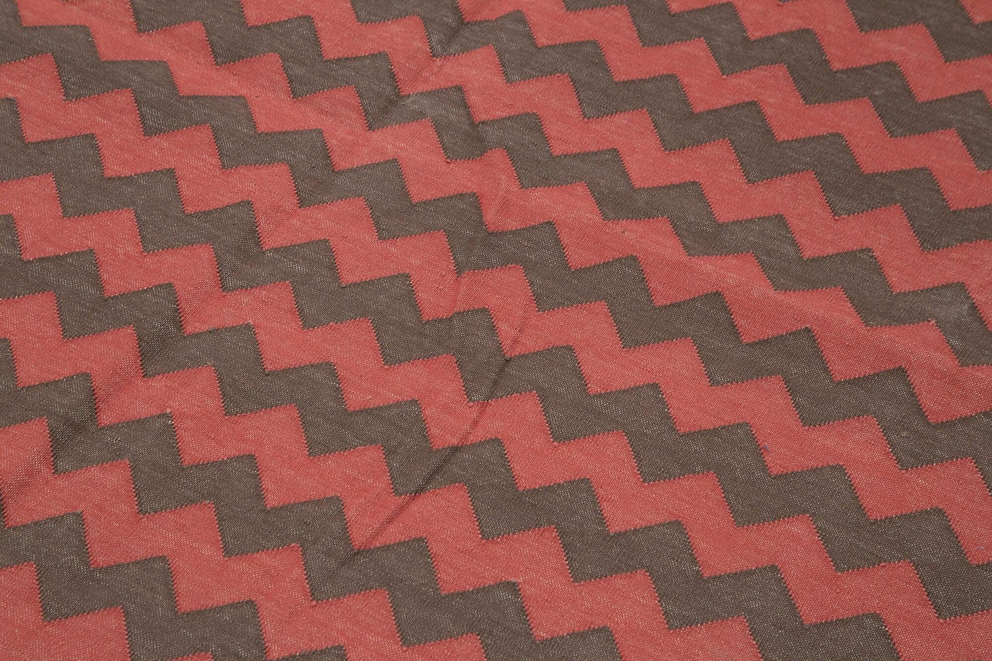 Geometric Duri Kırmızı Geometrik Pamuk Yün El Dokuma Halısı 182x271 Agacan