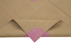 Geometric Duri Kahverengi Geometrik Pamuk Yün El Dokuma Halısı 179x269 Agacan