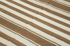 Geometric Duri Kahverengi Geometrik Pamuk Yün El Dokuma Halısı 182x276 Agacan