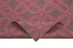 Geometric Duri Kahverengi Geometrik Pamuk Yün El Dokuma Halısı 185x269 Agacan