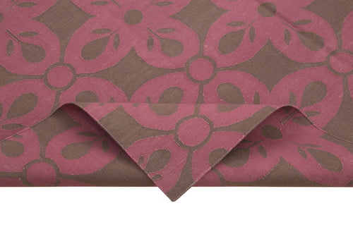 Geometric Duri Kahverengi Geometrik Pamuk Yün El Dokuma Halısı 185x269 Agacan