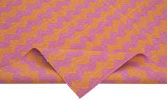 Geometric Duri Mor Geometrik Pamuk Yün El Dokuma Halısı 182x272 Agacan