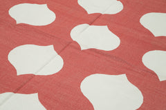 Geometric Duri Kırmızı Geometrik Pamuk Yün El Dokuma Halısı 183x270 Agacan