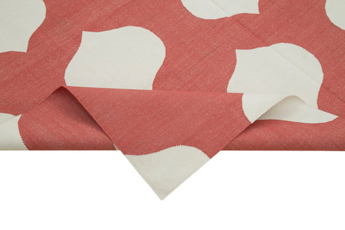 Geometric Duri Kırmızı Geometrik Pamuk Yün El Dokuma Halısı 183x270 Agacan