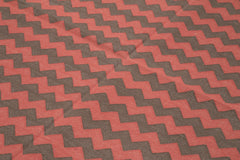 Geometric Duri Kahverengi Geometrik Pamuk Yün El Dokuma Halısı 184x275 Agacan