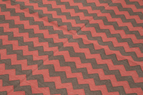 Geometric Duri Kahverengi Geometrik Pamuk Yün El Dokuma Halısı 184x275 Agacan