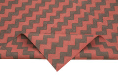 Geometric Duri Kahverengi Geometrik Pamuk Yün El Dokuma Halısı 184x275 Agacan