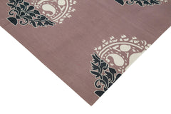 Geometric Duri Mor Geometrik Pamuk Yün El Dokuma Halısı 152x242 Agacan