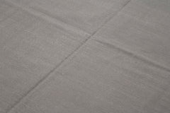 Geometric Duri Gri Geometrik Pamuk Yün El Dokuma Halısı 186x270 Agacan