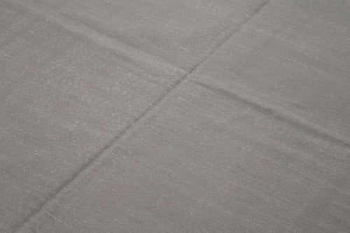 Geometric Duri Gri Geometrik Pamuk Yün El Dokuma Halısı 186x270 Agacan