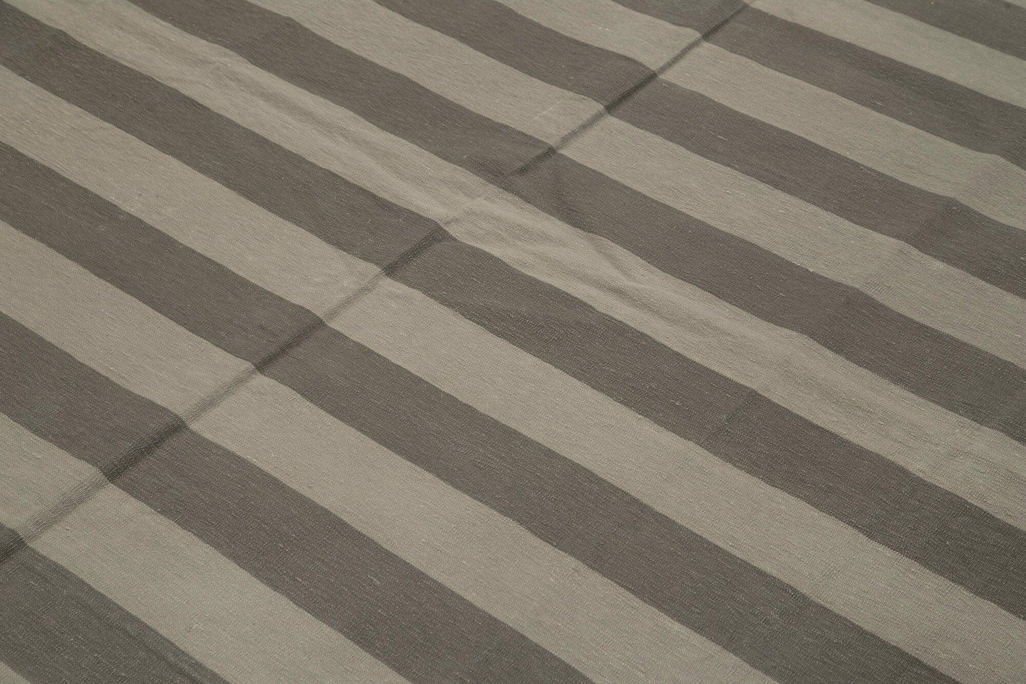 Geometric Duri Kahverengi Geometrik Pamuk Yün El Dokuma Halısı 242x310 Agacan