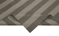 Geometric Duri Kahverengi Geometrik Pamuk Yün El Dokuma Halısı 242x310 Agacan