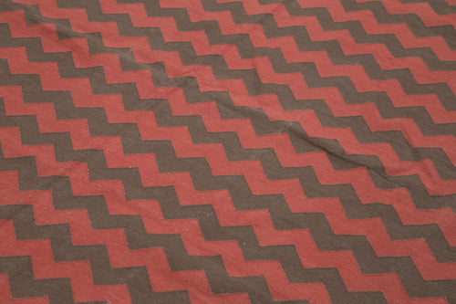 Geometric Duri Kahverengi Geometrik Pamuk Yün El Dokuma Halısı 244x300 Agacan