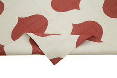 Geometric Duri Kırmızı Geometrik Pamuk Yün El Dokuma Halısı 246x298 Agacan