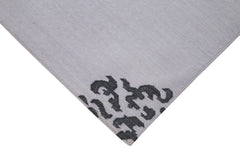 Geometric Duri Mor Geometrik Pamuk Yün El Dokuma Halısı 238x300 Agacan