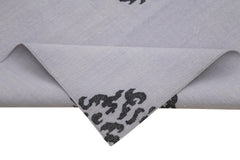 Geometric Duri Mor Geometrik Pamuk Yün El Dokuma Halısı 238x300 Agacan