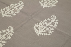 Geometric Duri Kahverengi Geometrik Pamuk Yün El Dokuma Halısı 247x305 Agacan