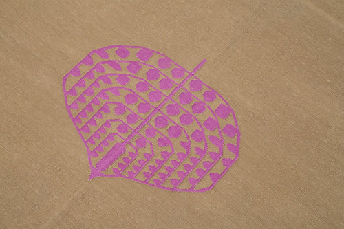 Geometric Duri Kahverengi Geometrik Pamuk Yün El Dokuma Halısı 167x109 Agacan