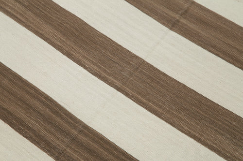 Geometric Duri Kahverengi Geometrik Pamuk Yün El Dokuma Halısı 104x170 Agacan