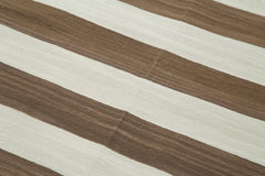 Geometric Duri Kahverengi Geometrik Pamuk Yün El Dokuma Halısı 108x170 Agacan