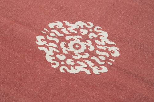 Geometric Duri Kırmızı Geometrik Pamuk Yün El Dokuma Halısı 111x170 Agacan