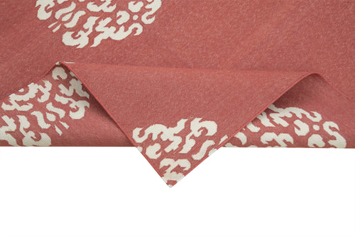 Geometric Duri Kırmızı Geometrik Pamuk Yün El Dokuma Halısı 111x170 Agacan