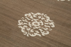 Geometric Duri Kahverengi Geometrik Pamuk Yün El Dokuma Halısı 110x166 Agacan