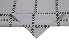 Geometric Duri Siyah Geometrik Pamuk Yün El Dokuma Halısı 107x151 Agacan