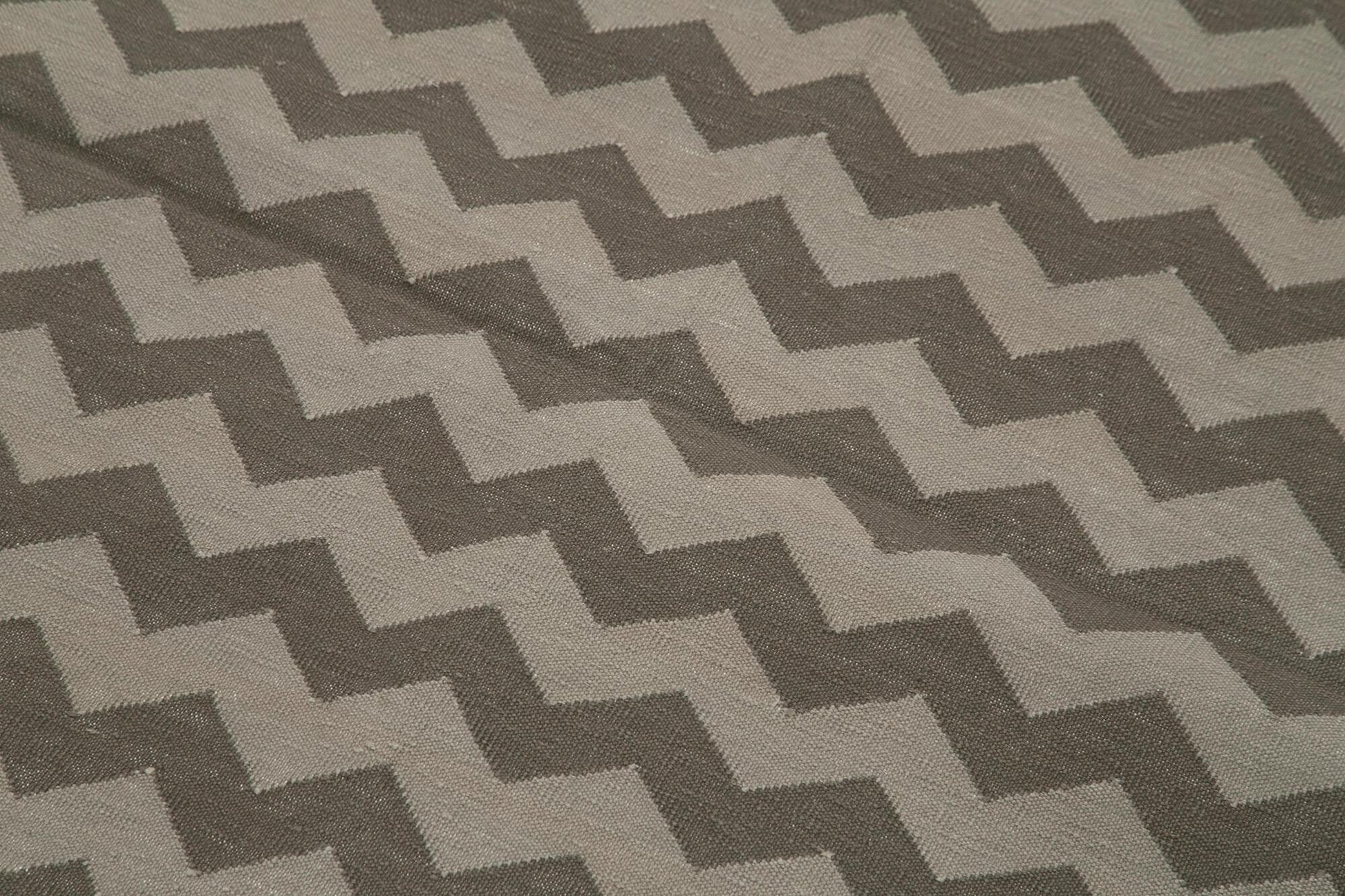 Geometric Duri Kahverengi Geometrik Pamuk Yün El Dokuma Halısı 106x166 Agacan