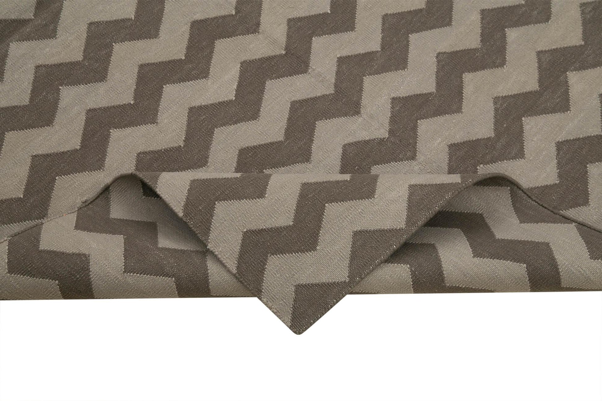 Geometric Duri Kahverengi Geometrik Pamuk Yün El Dokuma Halısı 106x166 Agacan